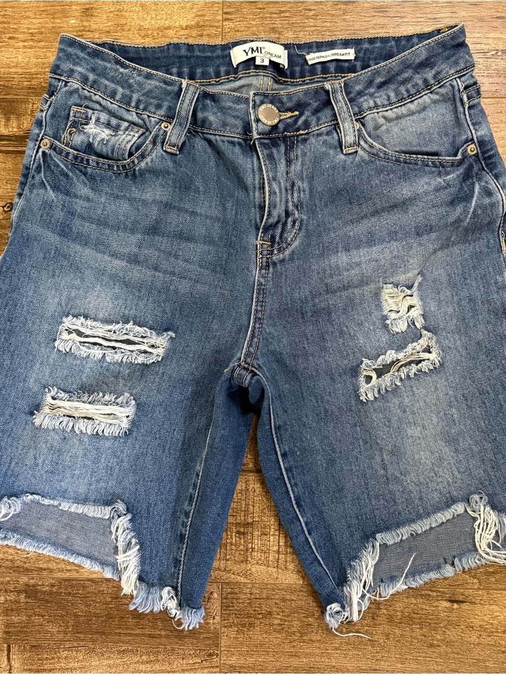 YMI Denim Distressed Women's Blue Shorts